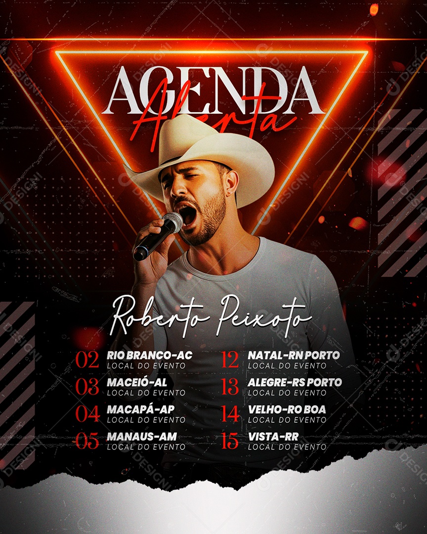 Flyer Agenda Aberta Social Media PSD Editável