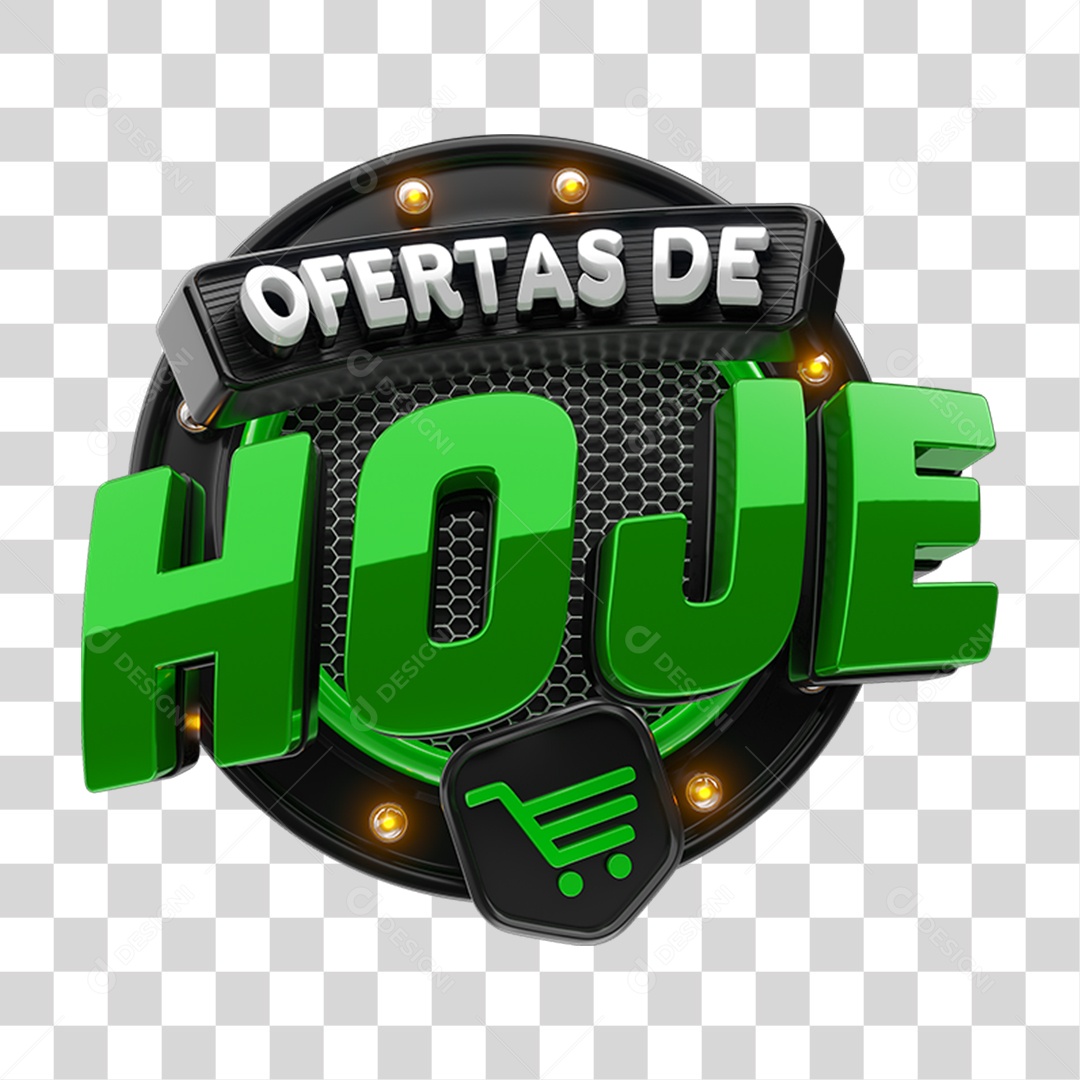 Selo 3D Ofertas de Hoje PNG Transparente