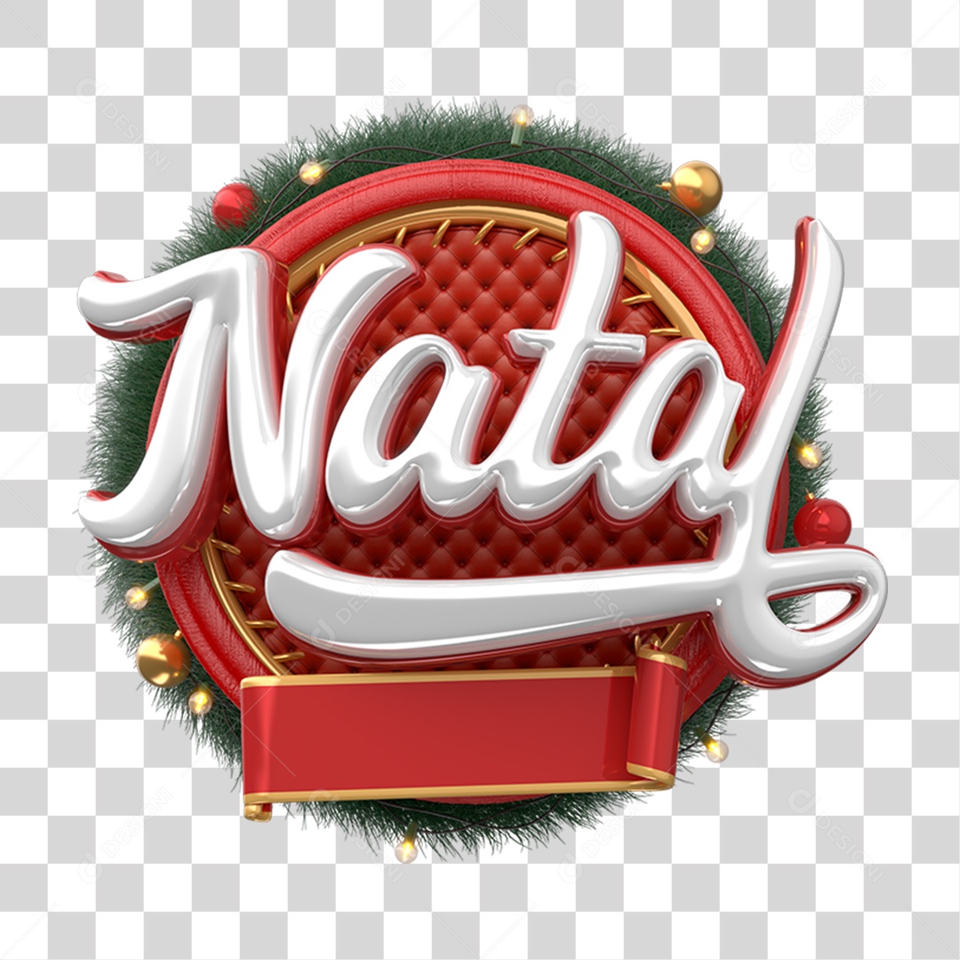 Selo 3D Natal PNG Transparente