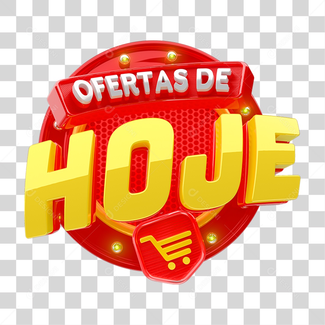 Selo 3D Ofertas de Hoje PNG Transparente