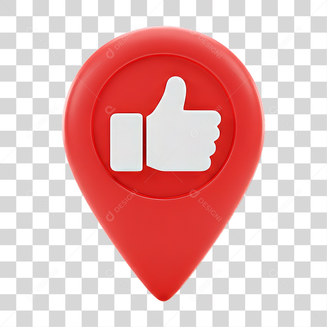 Ícone Pin de Localização Curtida PNG Transparente