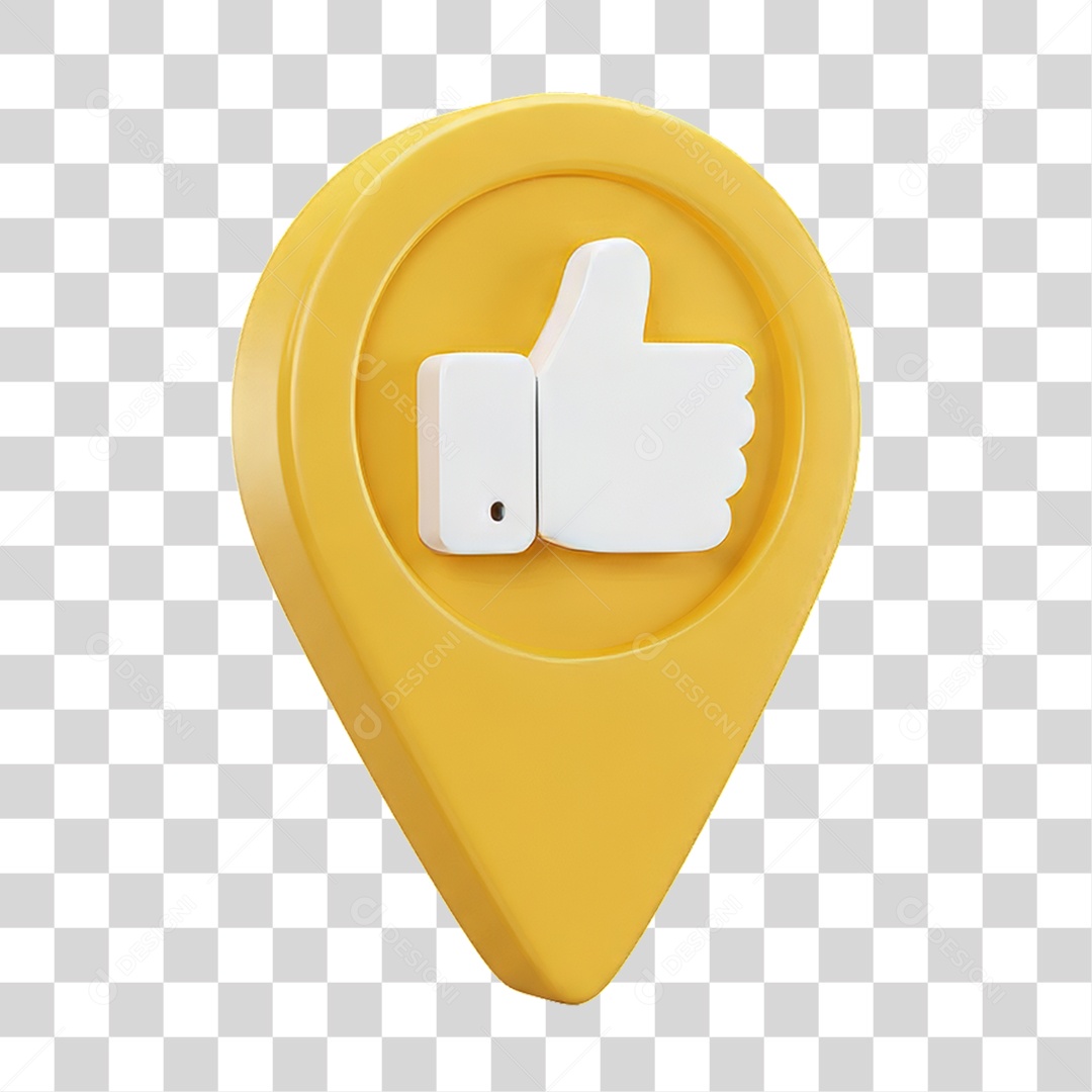 Ícone Pin de Localização Curtida PNG Transparente