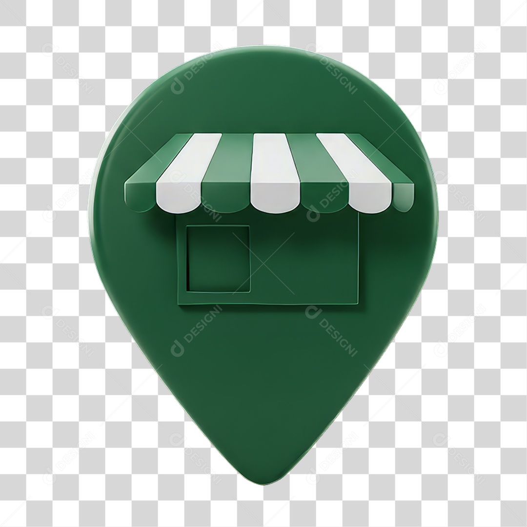 Ícone Pin de Localização Toldo Loja PNG Transparente