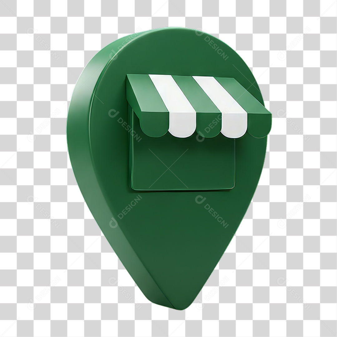 Ícone Pin de Localização Toldo Loja PNG Transparente