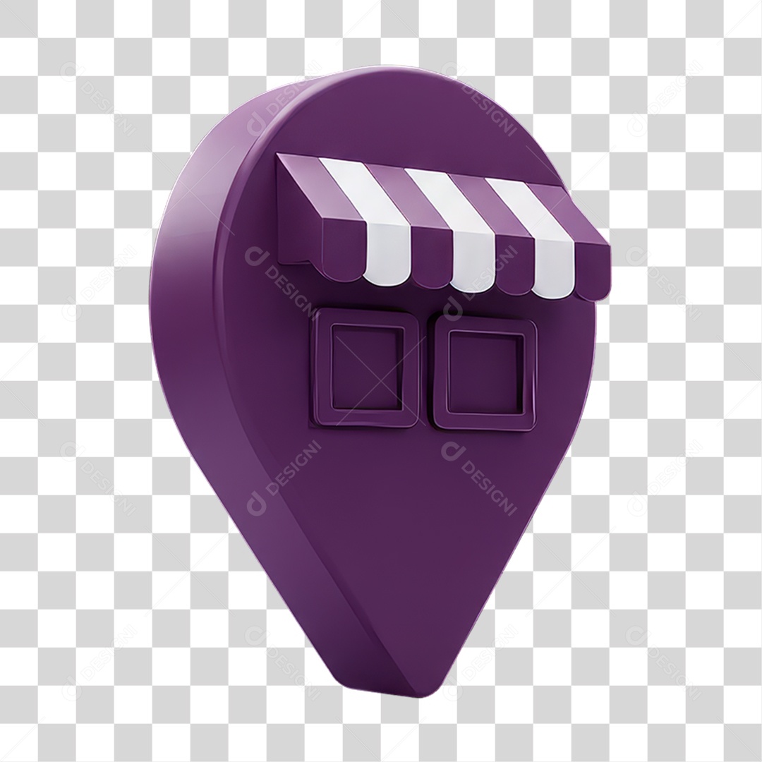 Ícone Pin de Localização Toldo Loja PNG Transparente