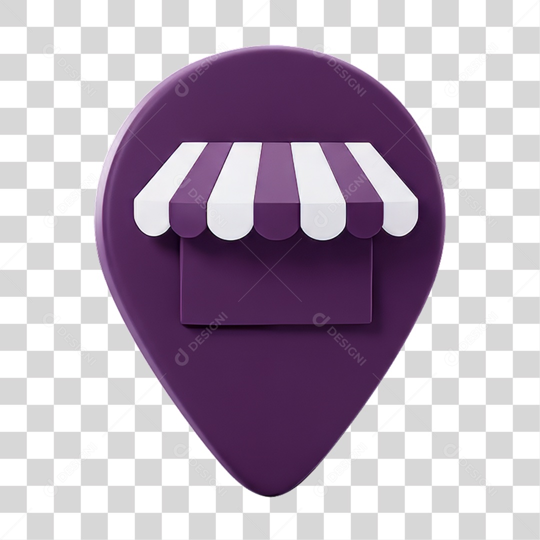 Ícone Pin de Localização Toldo Loja PNG Transparente