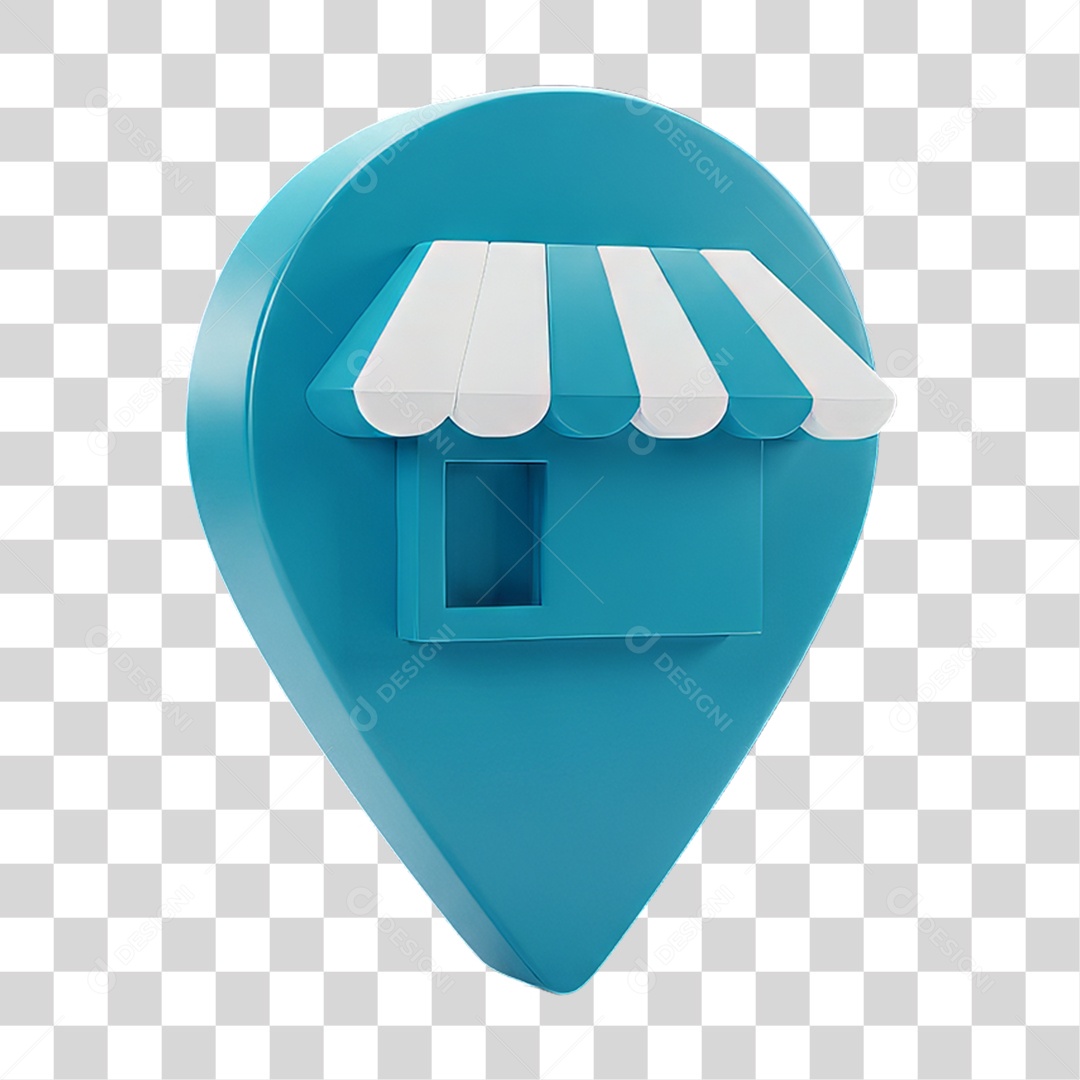 Ícone Pin de Localização Toldo Loja PNG Transparente