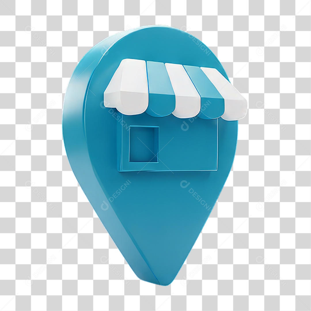 Ícone Pin de Localização Toldo Loja PNG Transparente