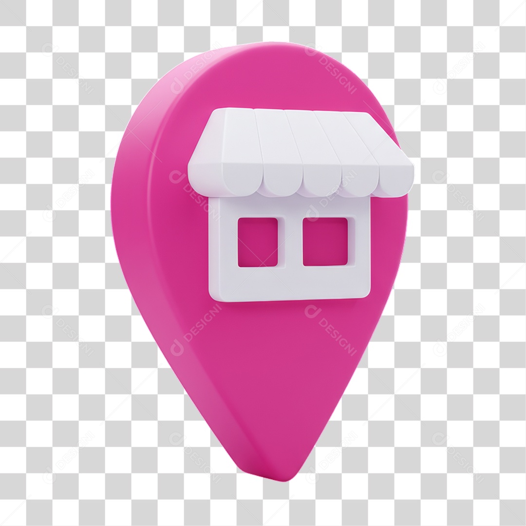 Ícone Pin de Localização Toldo Loja PNG Transparente