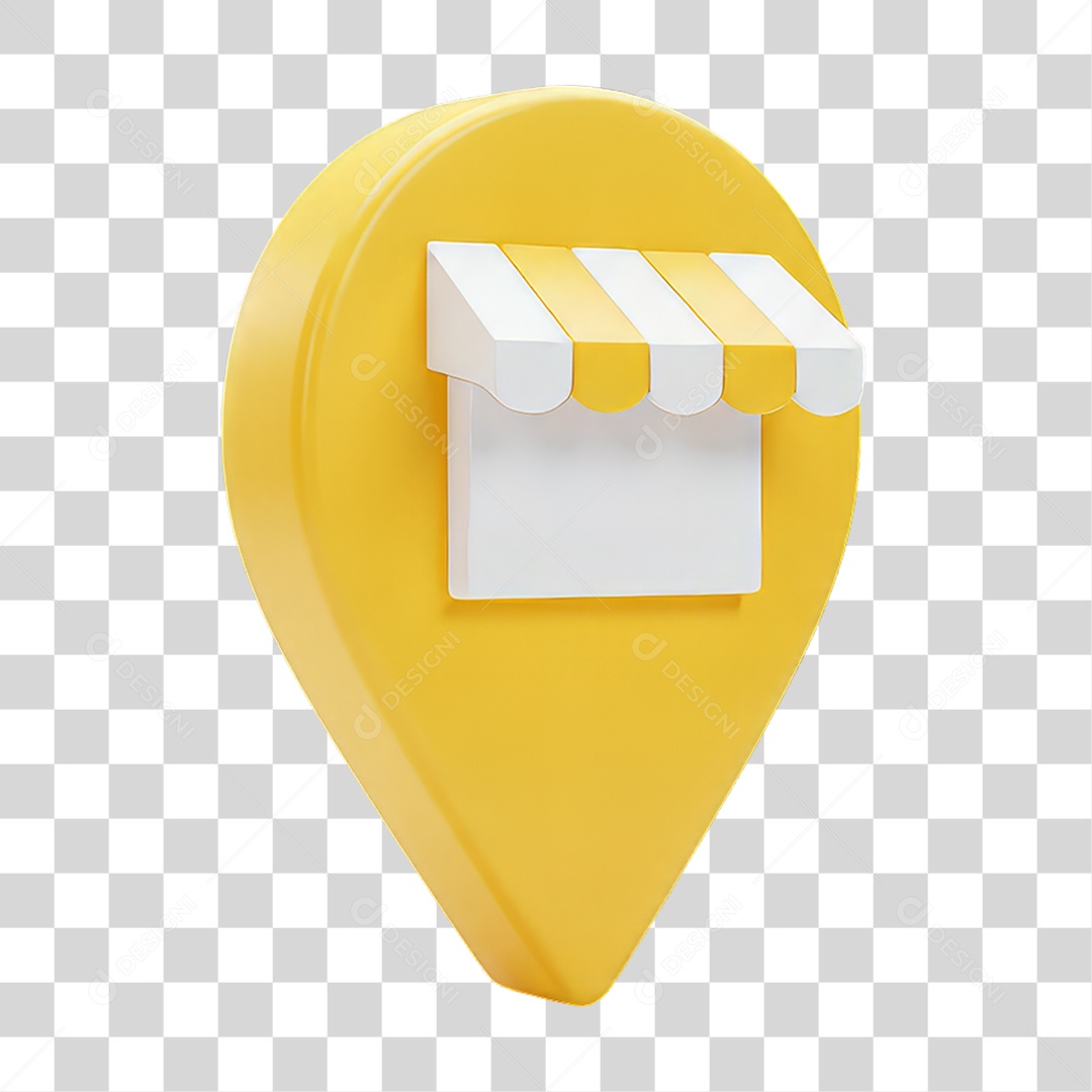 Ícone Pin de Localização Toldo Loja PNG Transparente
