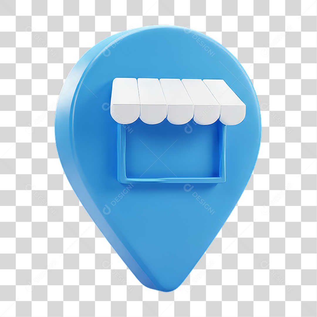 Ícone Pin de Localização Toldo Loja PNG Transparente