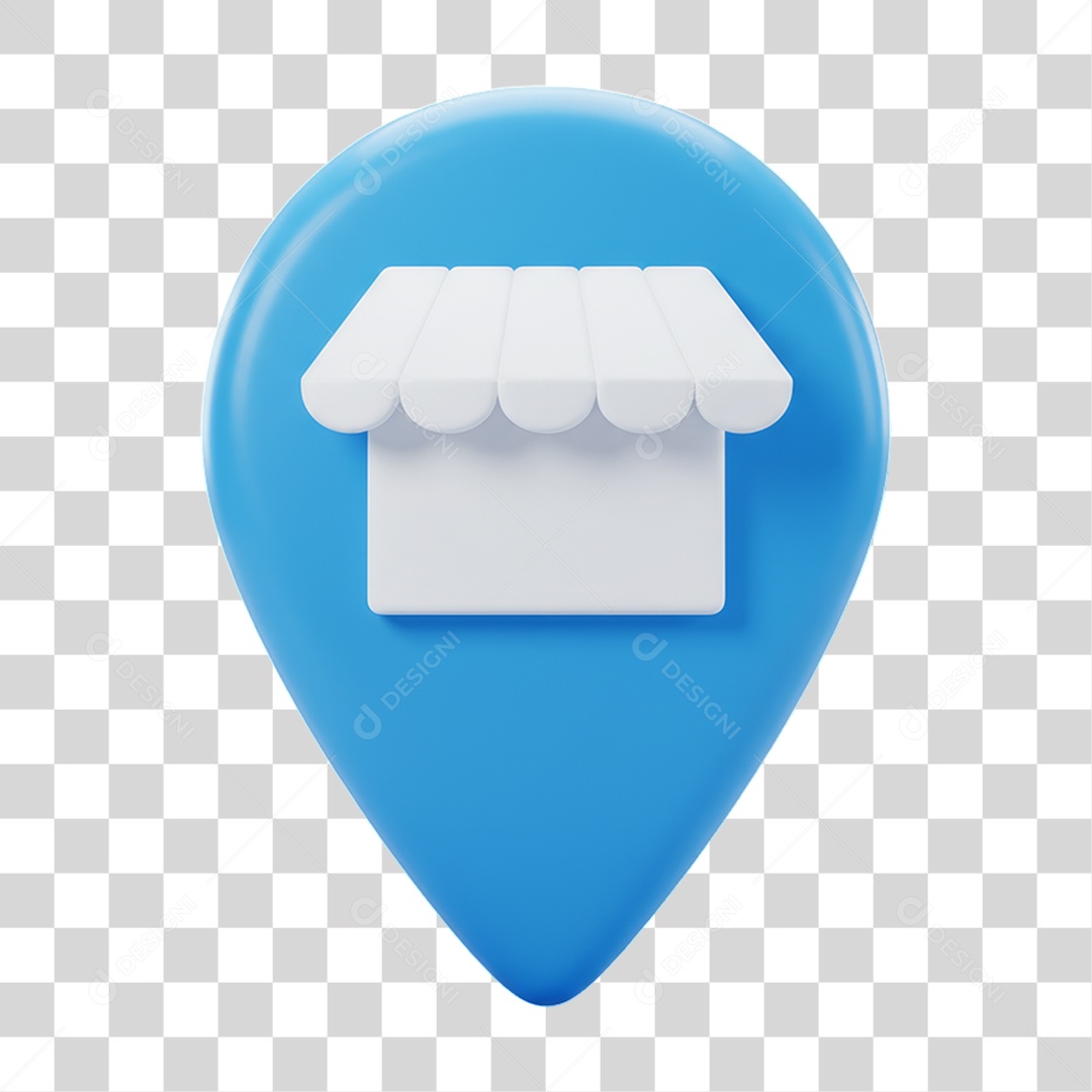 Ícone Pin de Localização Toldo Loja PNG Transparente