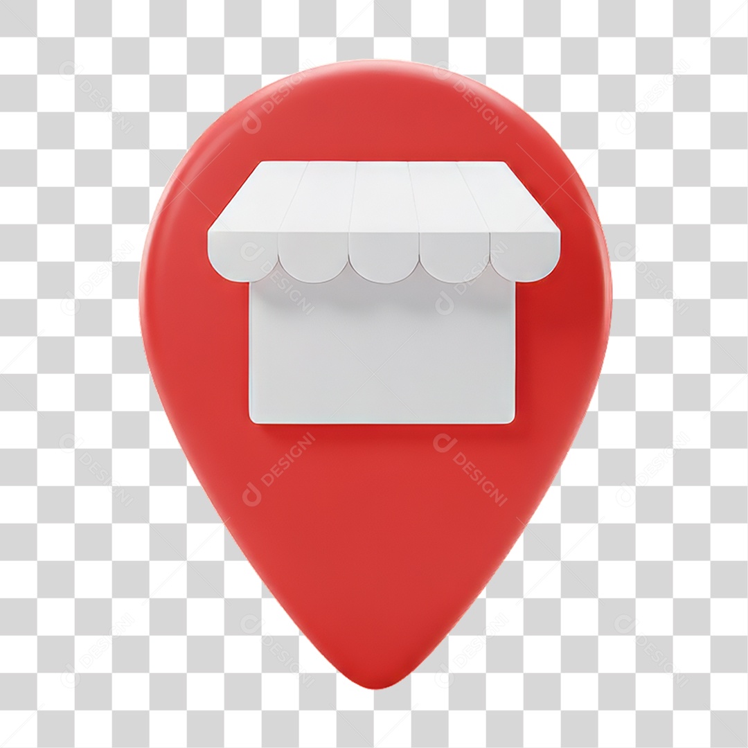 Ícone Pin de Localização Toldo Loja PNG Transparente