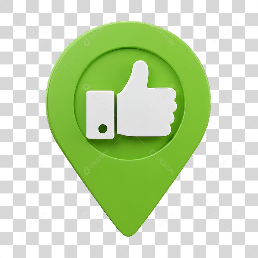 Ícone Pin de Localização Curtida PNG Transparente