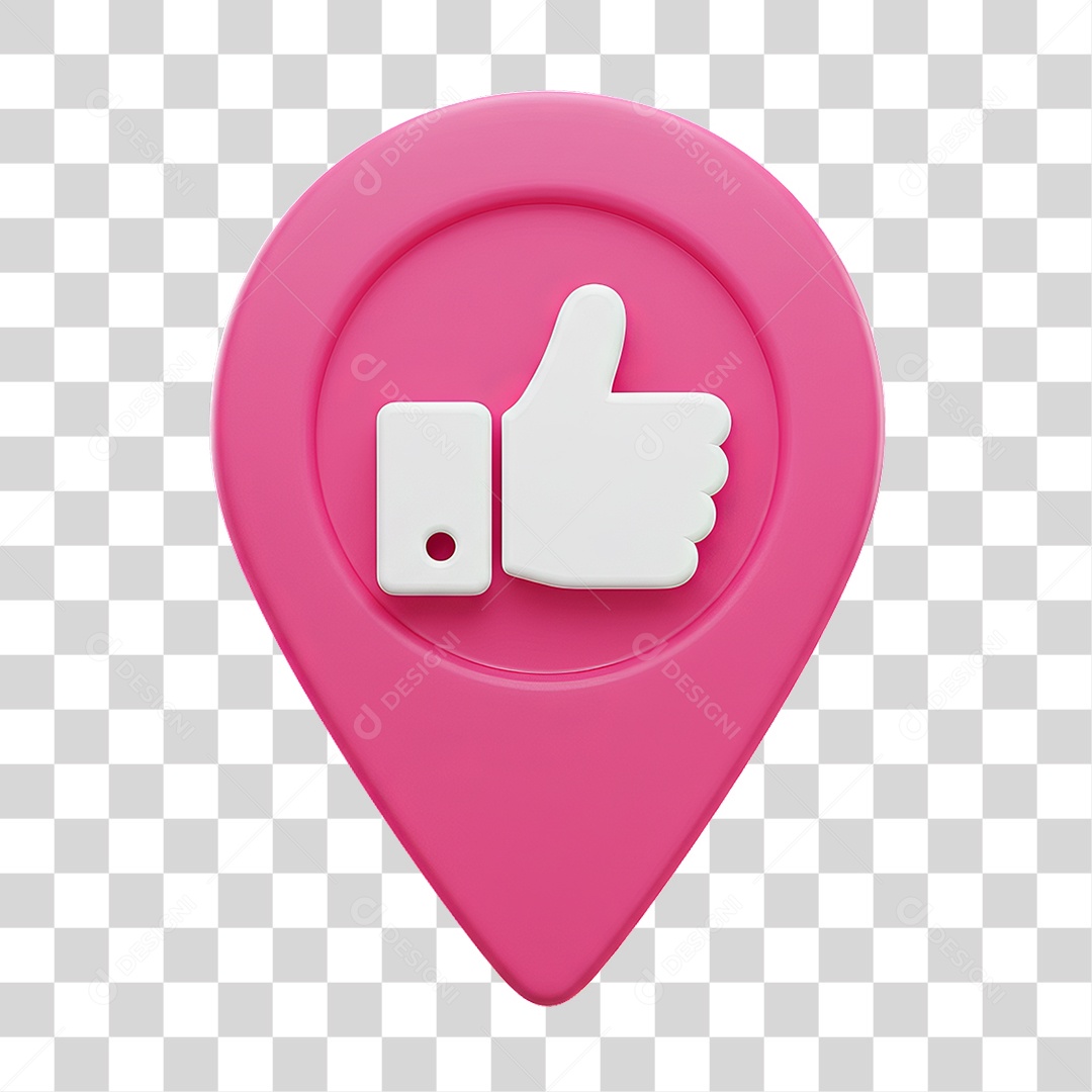 Ícone Pin de Localização Curtida PNG Transparente