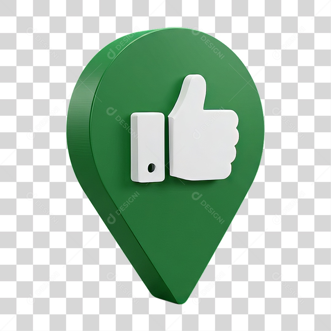 Ícone Pin de Localização Curtida PNG Transparente