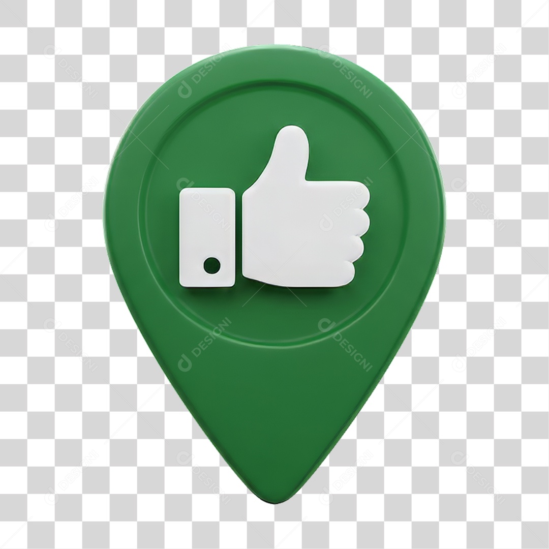 Ícone Pin de Localização Curtida PNG Transparente