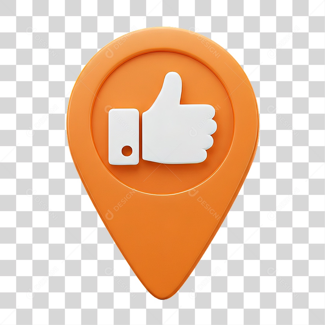 Ícone Pin de Localização Curtida PNG Transparente