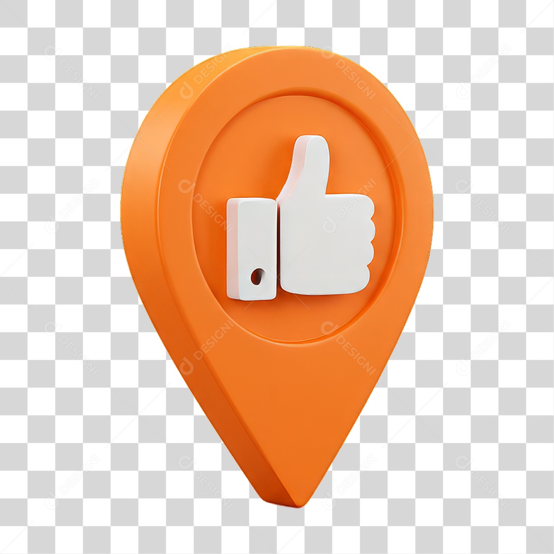 Ícone Pin de Localização Curtida PNG Transparente