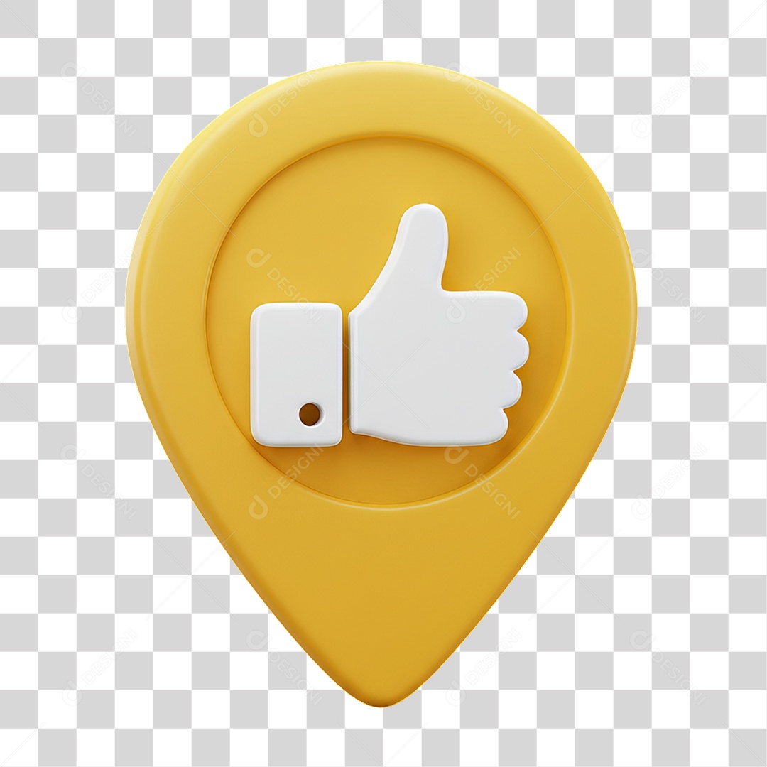 Ícone Pin de Localização Curtida PNG Transparente