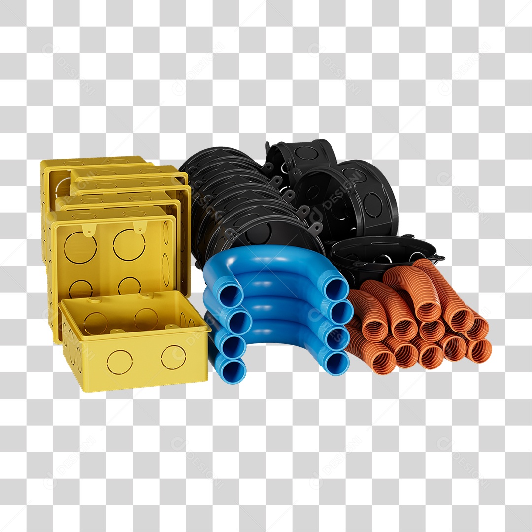 Caixas de Passagem Materiais de Acabamento Elétrico PNG Transparente