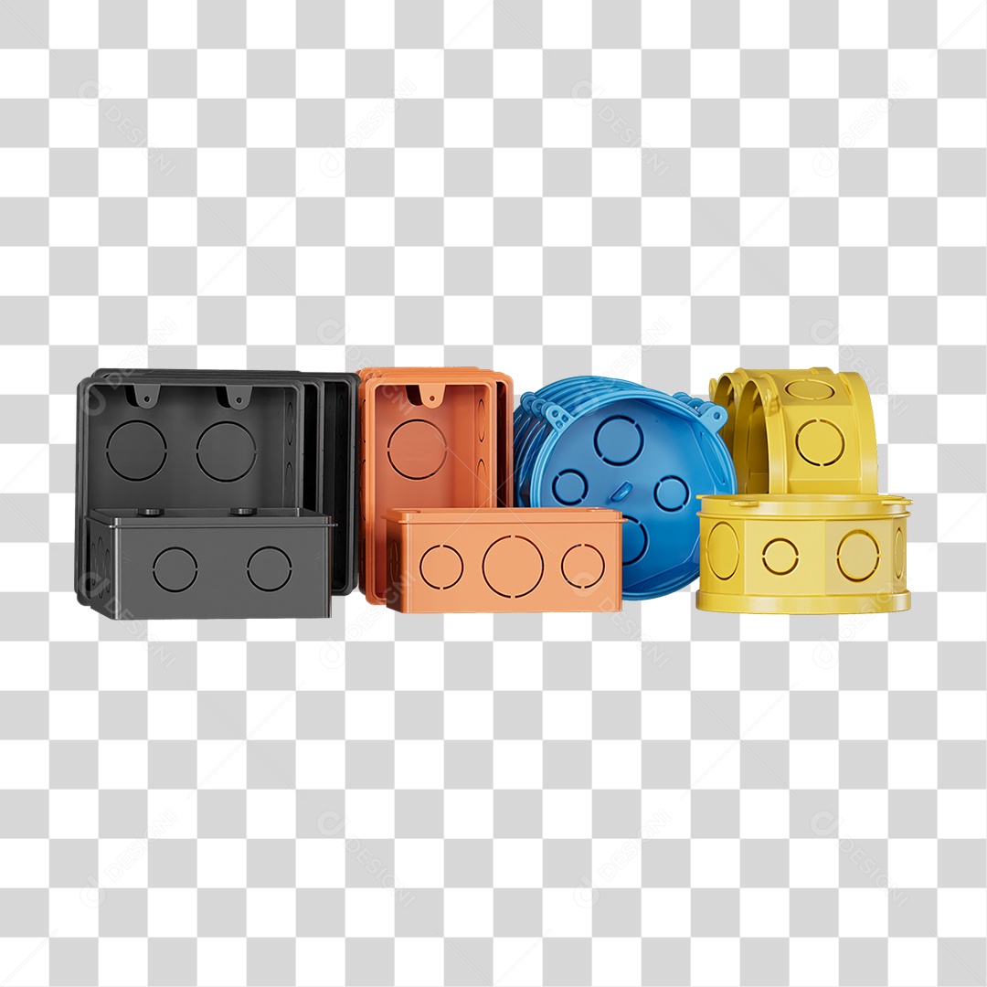 Caixas de Passagem Materiais de Acabamento Elétrico PNG Transparente