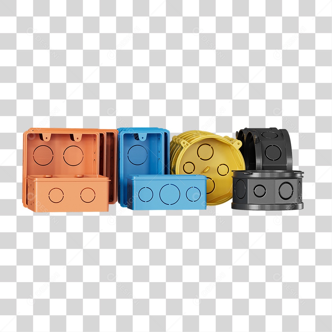 Caixas de Passagem Materiais de Acabamento Elétrico PNG Transparente