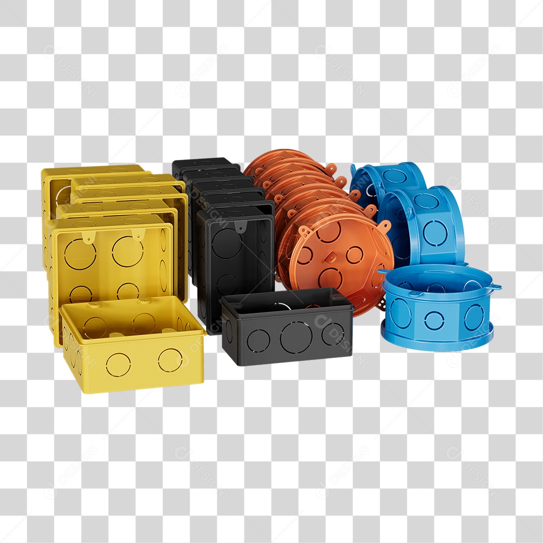 Caixas de Passagem Materiais de Acabamento Elétrico PNG Transparente