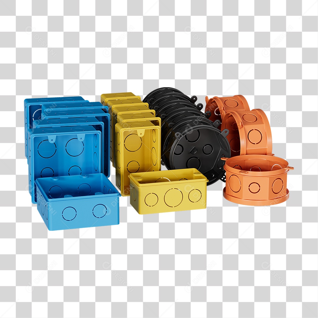 Caixas de Passagem Materiais de Acabamento Elétrico PNG Transparente