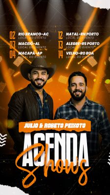 Flyer Story Agenda Shows Social Media PSD Editável