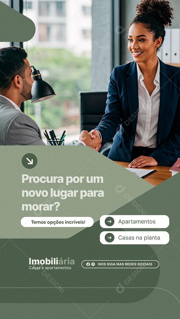 Story Imobiliária Procura Por Um Novo Lugar para Morar Social Media PSD Editável