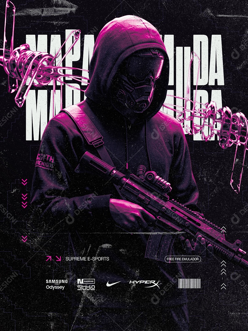 Esports Free Fire Emulador Social Media PSD Editável