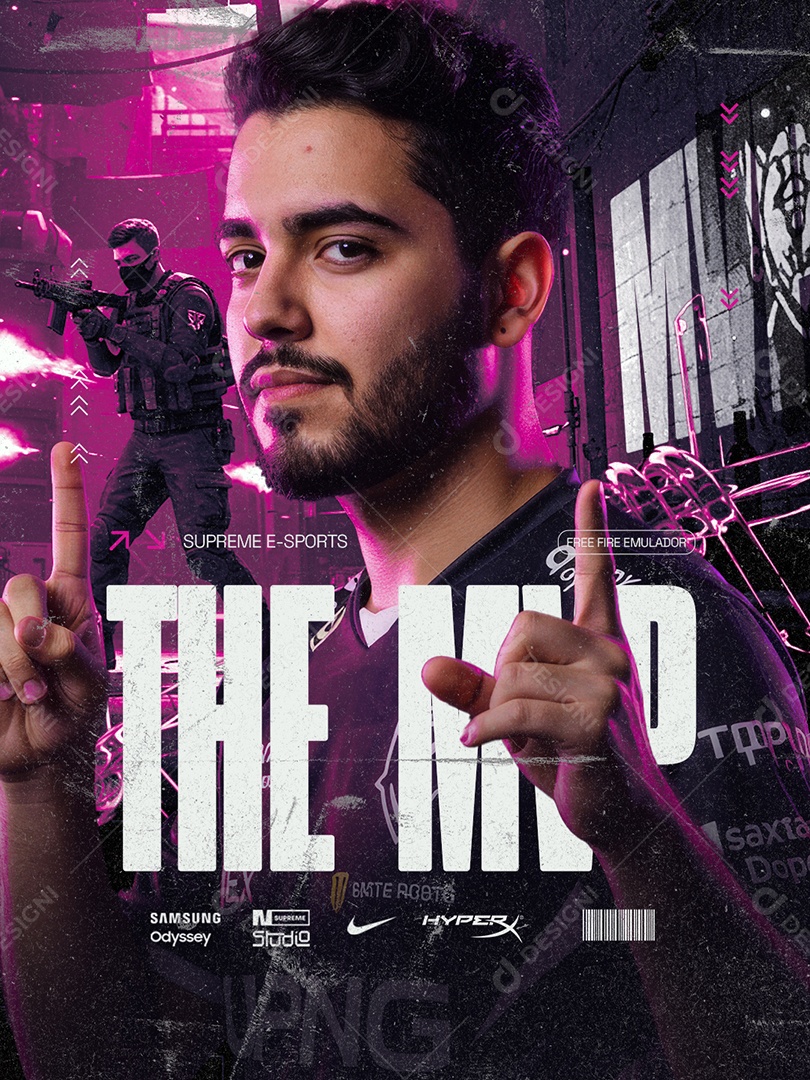 Esports The MVP Free Fire Emulador Social Media PSD Editável