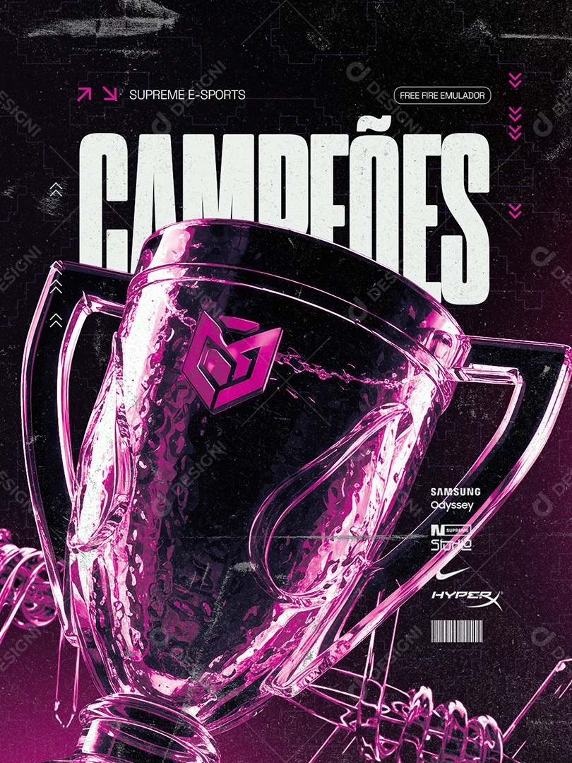 Esports Campeões Social Media PSD Editável