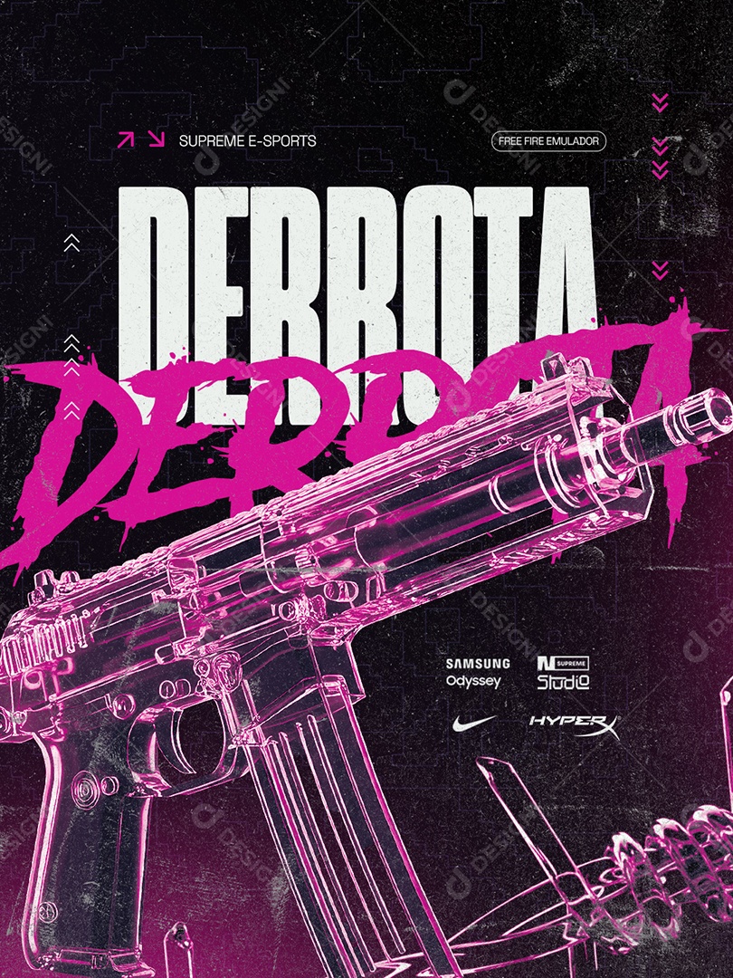 Esports Derrota Supreme E-Sports Social Media PSD Editável