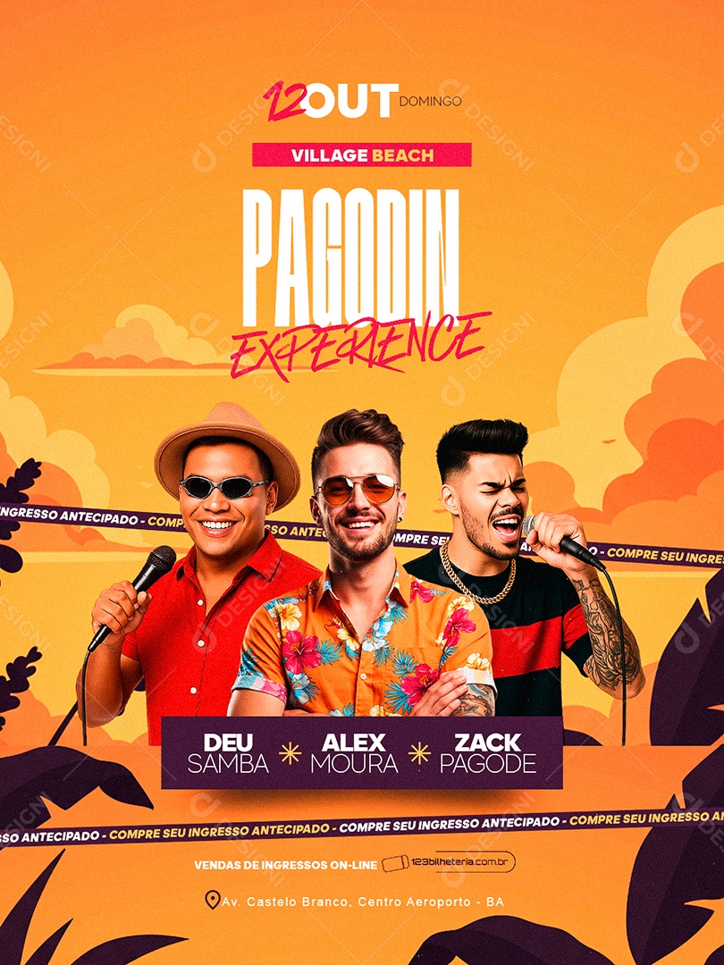 Flyer Pagodin Experience Social Media PSD Editável