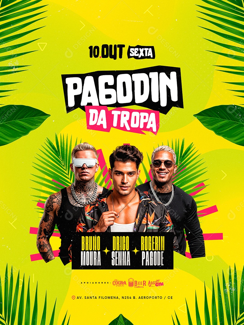 Flyer Pagodin da Tropa Social Media PSD Editável