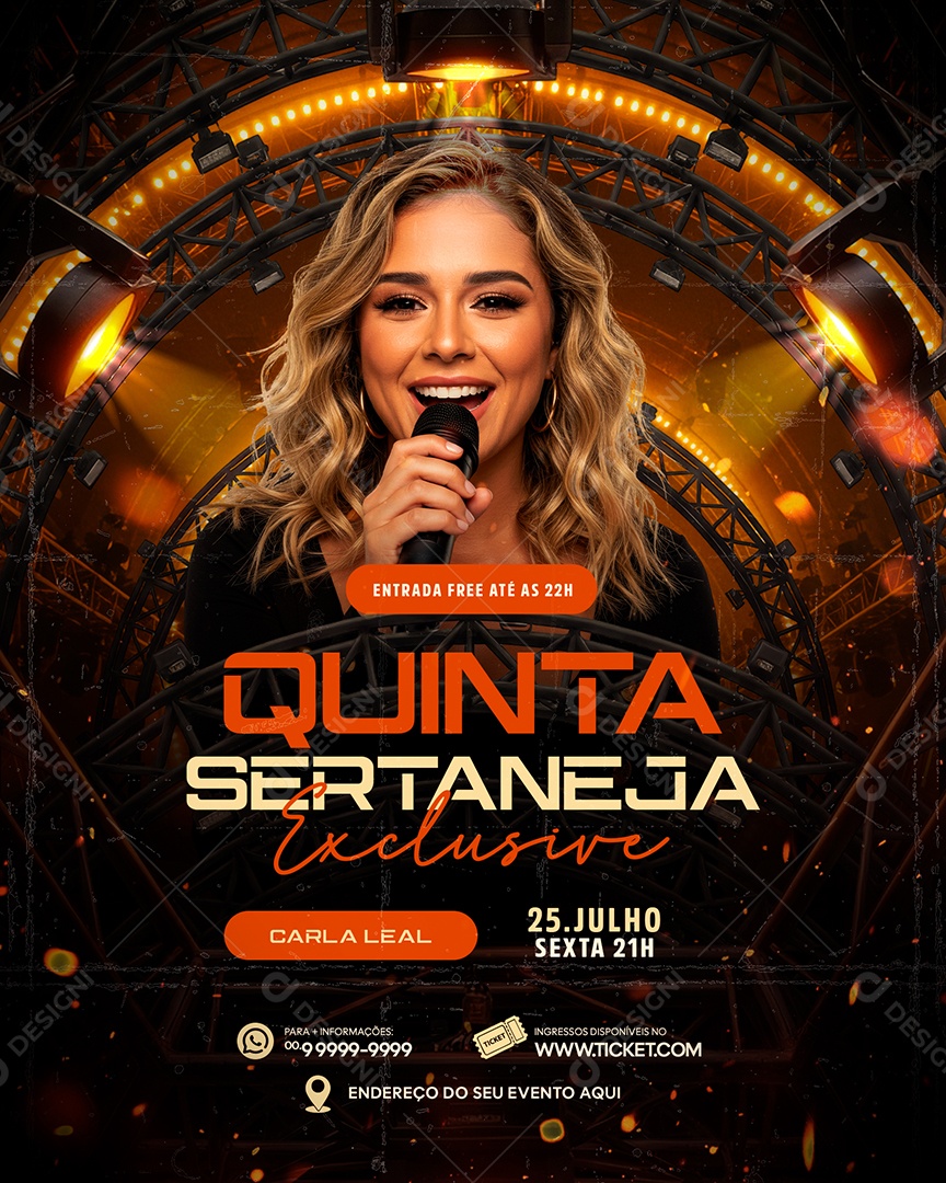 Shows Quinta Sertaneja Social Media PSD Editável