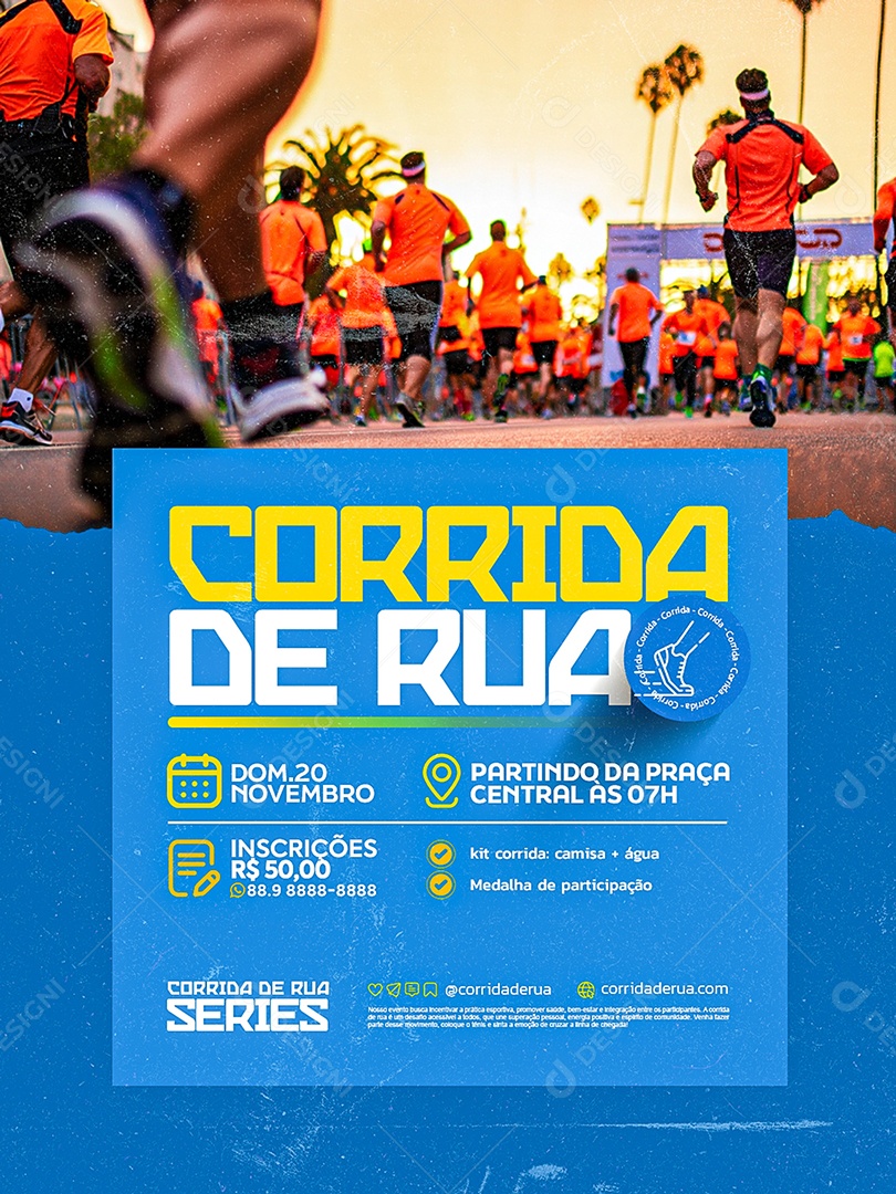Corrida De Rua Social Media PSD Editável