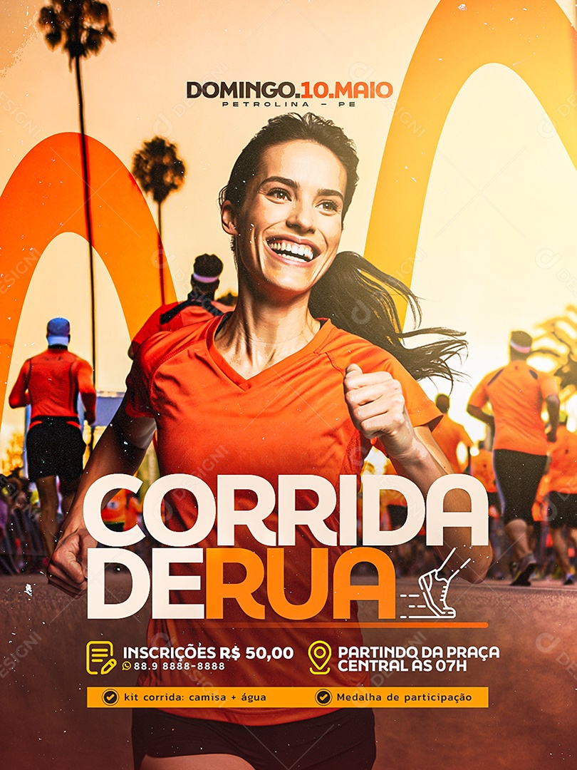 Corrida De Rua Social Media PSD Editável