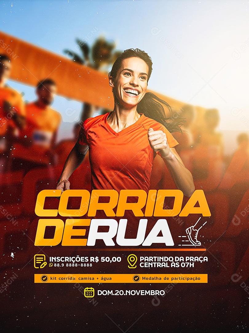 Corrida De Rua Social Media PSD Editável