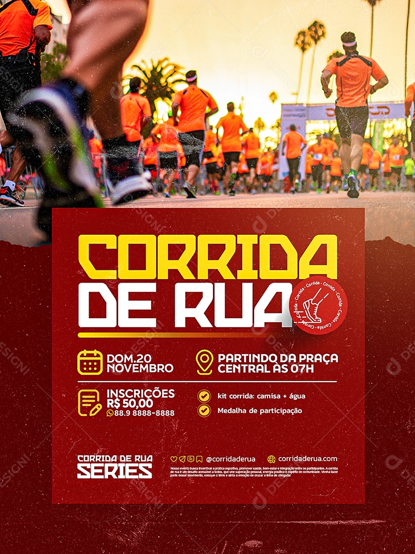 Corrida De Rua Social Media PSD Editável