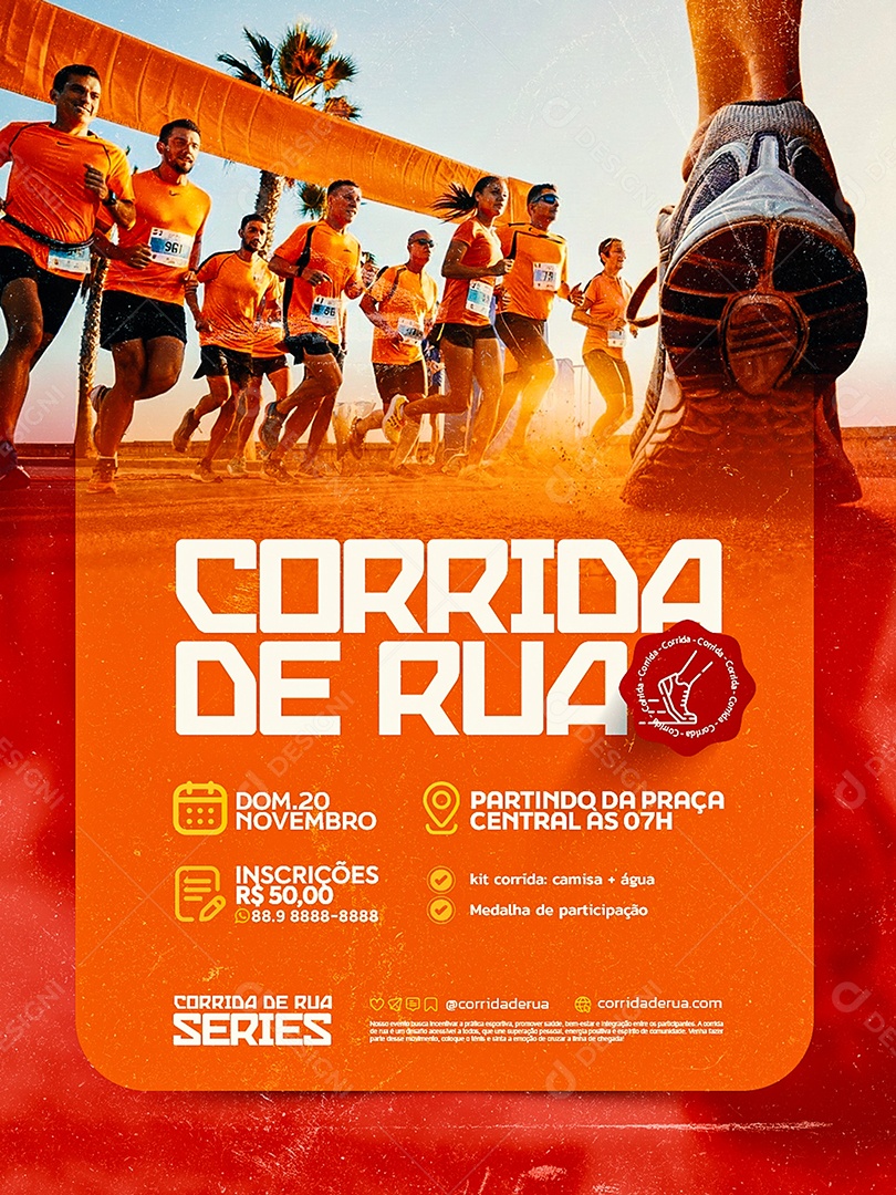 Corrida De Rua Social Media PSD Editável