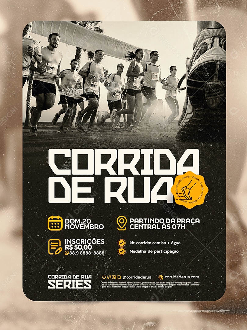 Corrida De Rua Social Media PSD Editável