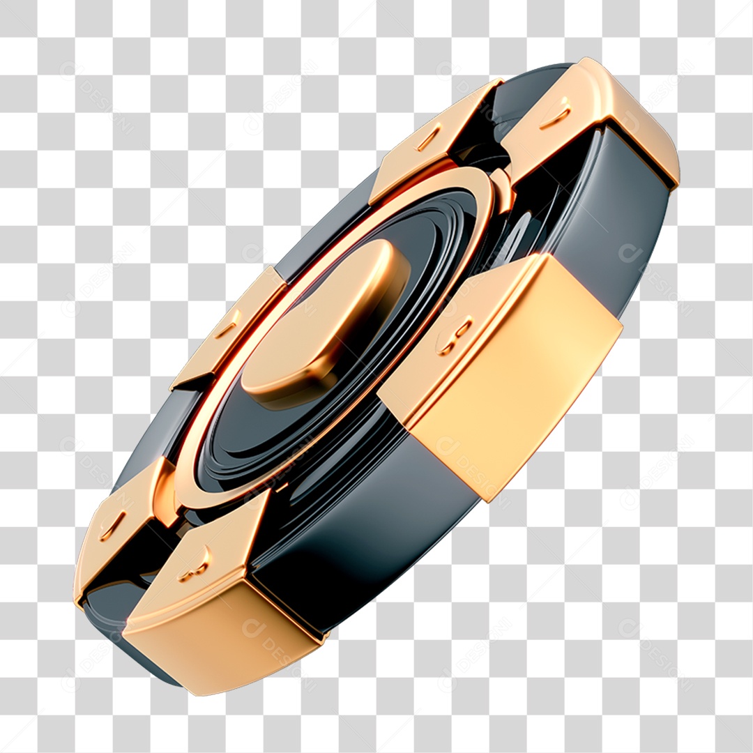 Elemento 3D Ficha de Cassino PNG Transparente