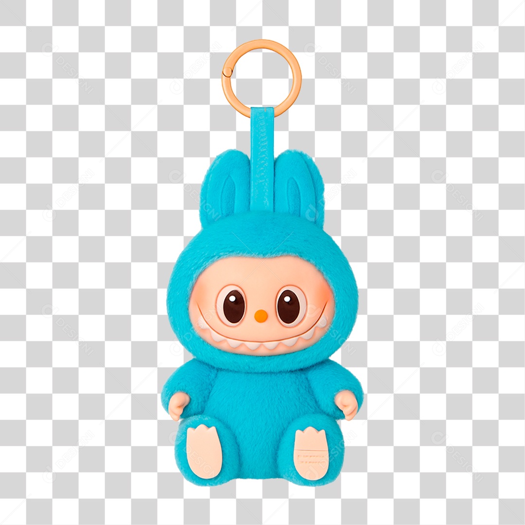 Chaveiro com Boneco Labubu PNG Transparente