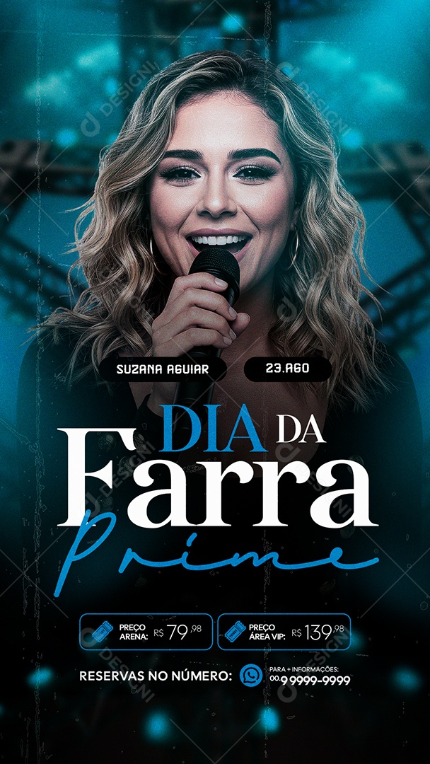 Flyer Story Dia da Farra Social Media PSD Editável