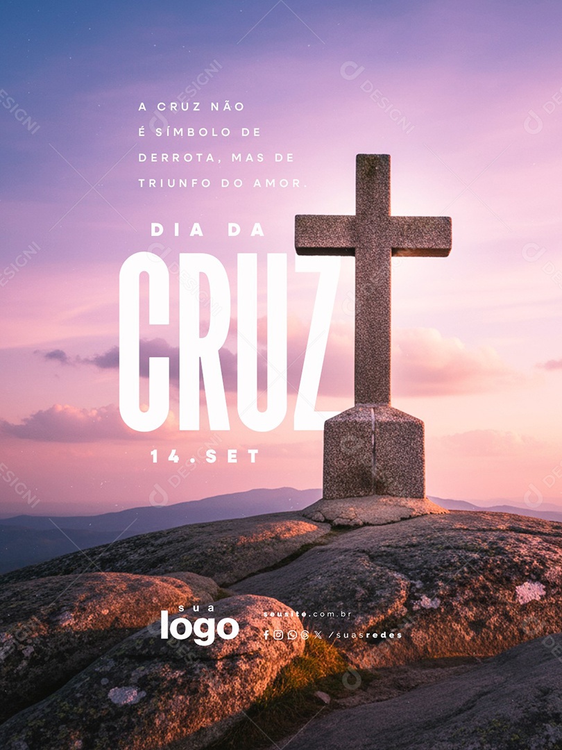 Dia da Cruz 14 de Setembro Social Media PSD Editável