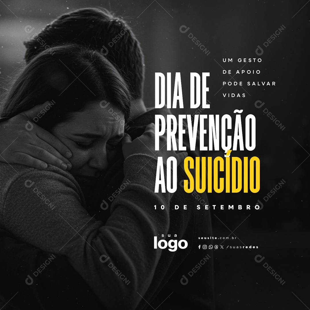 Dia de Prevenção ao Suicídio 10 de Setembro Social Media PSD Editável
