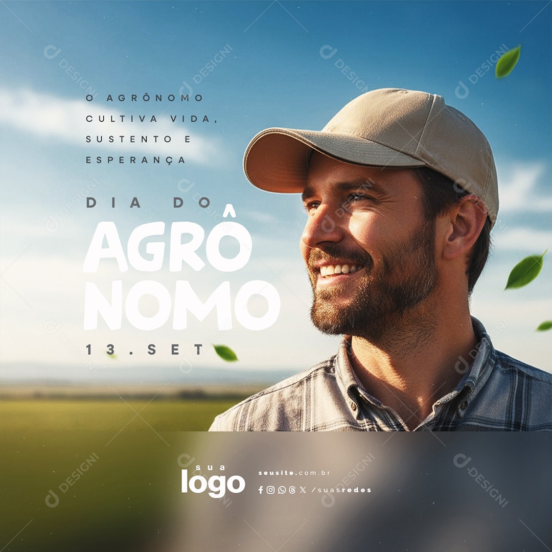 Dia do Agrônomo 13 de Setembro Social Media PSD Editável